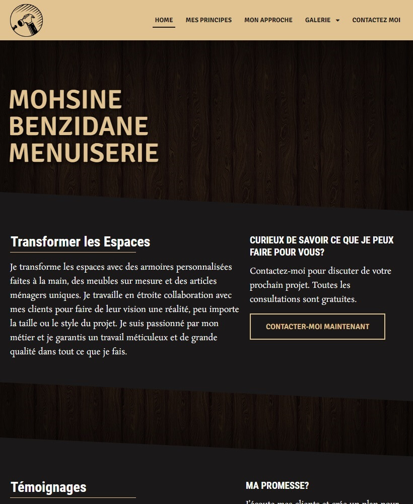 mohsine benzidane carpentry tablet pre